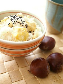 炊飯器で炊く栗おこわ -レシピのメイン写真