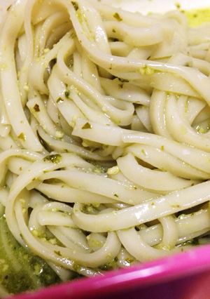 バジルとチーズ ジェノベーゼ風 うどん-レシピのメイン写真