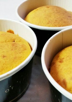 HMで簡単かぼちゃｹｰｷ♪-レシピのメイン写真
