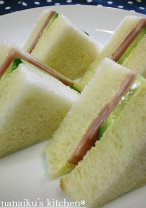 喫茶店の味♡ハムときゅうりのサンドイッチ-レシピのメイン写真
