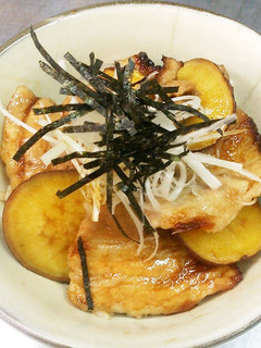 豚バラとさつまいもののっけ丼-レシピのメイン写真