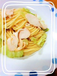 ローストチキンとキャベツのパスタ♪-レシピのメイン写真