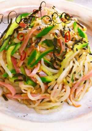 やみつき♡もやしとハムの塩こんぶナムル-レシピのメイン写真
