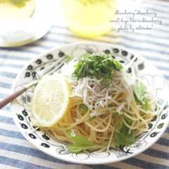 รูปของ *しらすと水菜のレモンパスタ*
