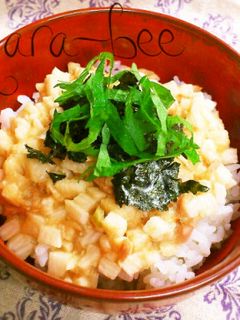 サクサクきざみ長いもとツナのわさび醤油丼-レシピのメイン写真