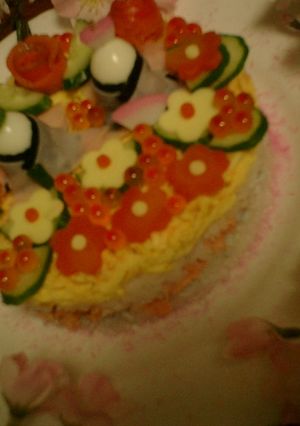 ２００７年ひなまつり♪寿司ケーキ♪-レシピのメイン写真