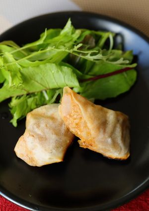 手作りエビチリでつくる焼き春巻き-レシピのメイン写真
