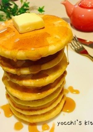 朝食やおやつに！簡単ふわふわホットケーキ-レシピのメイン写真