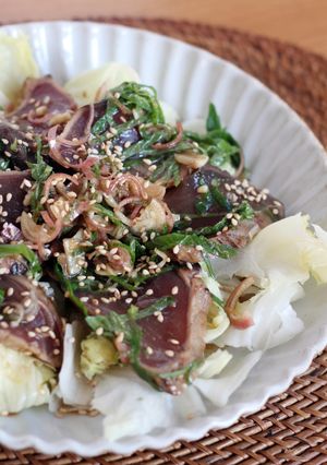 美味しいよ❤カツオの薬味たっぷりサラダ-レシピのメイン写真