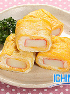 お弁当に簡単かわいいカニカマの玉子焼き-レシピのメイン写真