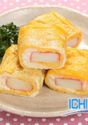 お弁当に簡単かわいいカニカマの玉子焼き-レシピのメイン写真