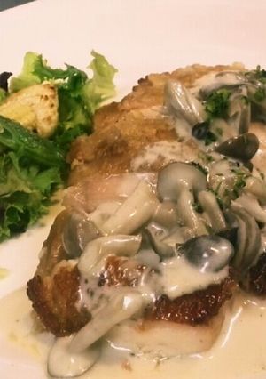お店の味！キノコのクリームソースがけ-レシピのメイン写真