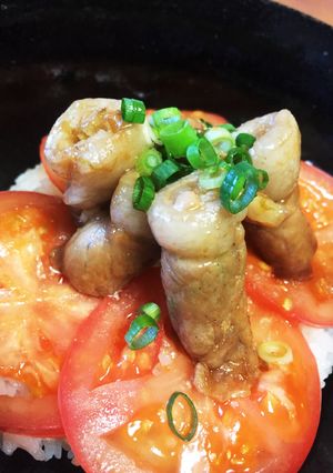 甘辛豚巻き丼-レシピのメイン写真