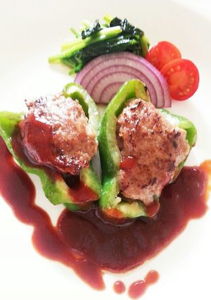 柔らかピーマン肉詰め-レシピのメイン写真