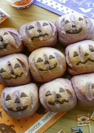 紫芋ちぎりぱん♪ハロウィンおばけジャック-レシピのメイン写真