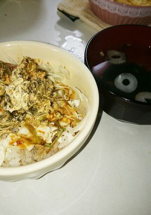 皮パリチキンの高菜明太丼-レシピのメイン写真
