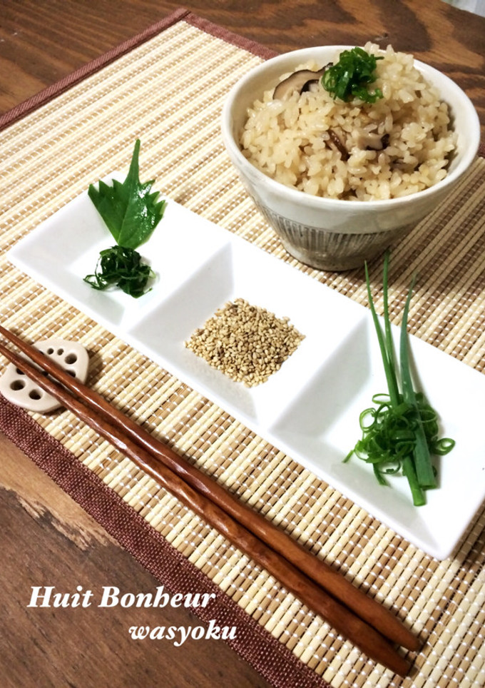 椎茸の炊き込みごはん3分-レシピのメイン写真