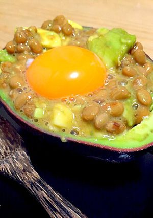 アボカドココット♡納豆卵黄-レシピのメイン写真