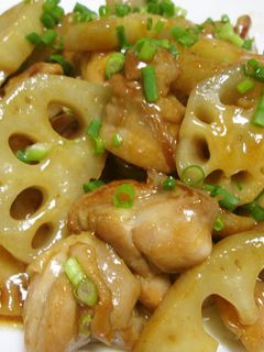 手早く!蓮根・鶏もも肉の甘酢いため-レシピのメイン写真