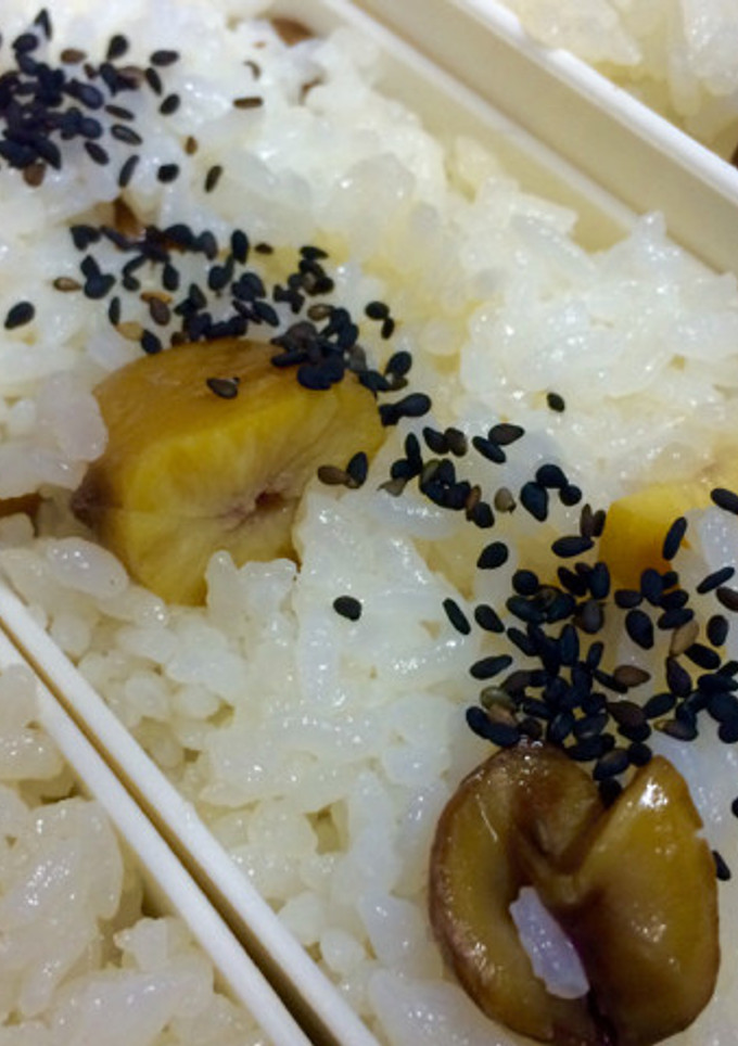お弁当用に…炊きたてご飯が、栗ご飯に！-レシピのメイン写真