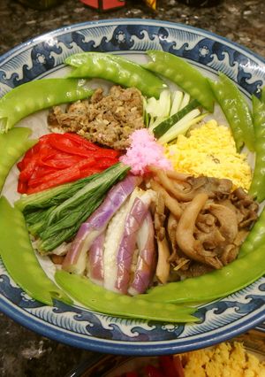 8色フルカラー見て楽しき「レインボー丼」-レシピのメイン写真