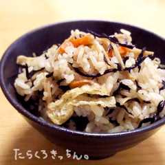 รูปของ なめ茸とひじきの炊き込みご飯