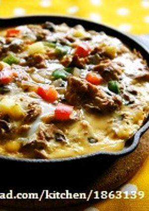 スキレットで♪サバ缶スパニッシュオムレツ-レシピのメイン写真