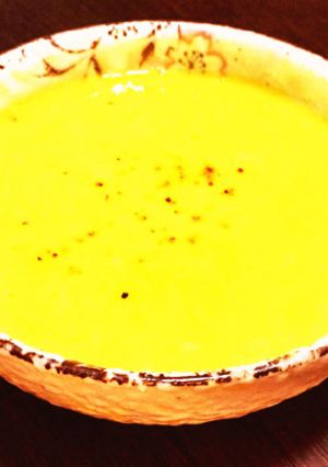 ご飯でモチッ 体温まるかぼちゃスープ-レシピのメイン写真