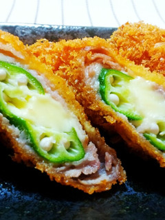 チーズin♪オクラの肉巻きフライ-レシピのメイン写真
