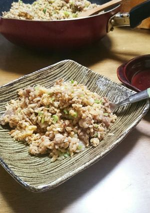 簡単☆小松菜と豚肉の炒飯-レシピのメイン写真