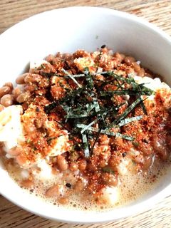 コク旨♪クリチと七味の納豆たまご丼-レシピのメイン写真