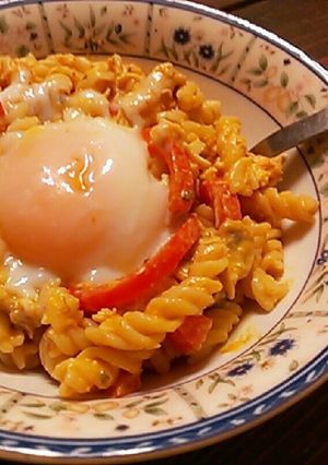 冷製レッドカレーカルボナーラ。激辛！-レシピのメイン写真
