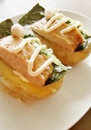 水菜と味付きのりの、ポテベジ♪-レシピのメイン写真