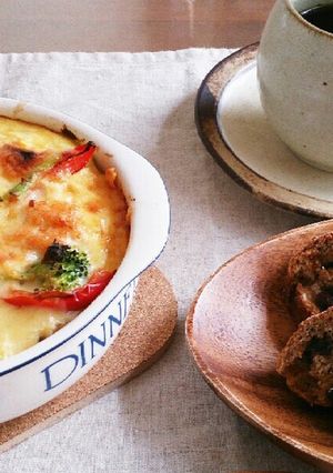 きのこ&野菜たっぷりお豆腐キッシュ♪♪-レシピのメイン写真