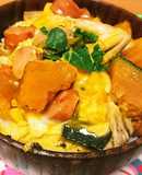 かぼちゃの煮付けとまいたけの秋味覚丼ϋ♡