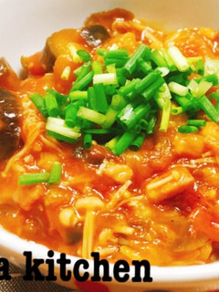 【簡単】トマトとナスのヘルシーあんかけ丼-レシピのメイン写真