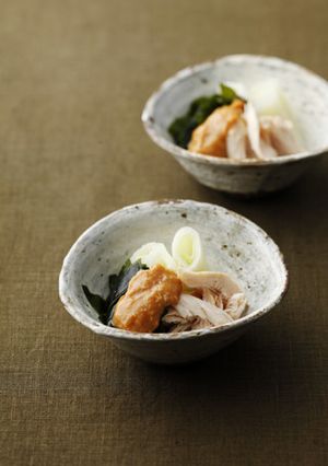 鶏ささ身とわかめのからし酢みそかけ-レシピのメイン写真