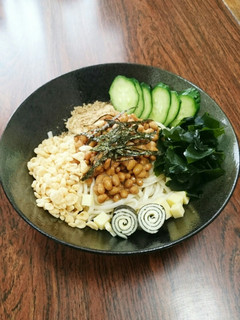 簡単ヘルシー♥納豆うどん♪ひやむぎでも♪-レシピのメイン写真