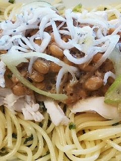 納豆とささみの和風パスタ-レシピのメイン写真