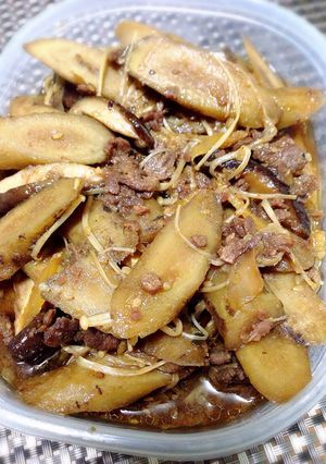 プルコギビーフでごぼうしぐれ煮風-レシピのメイン写真