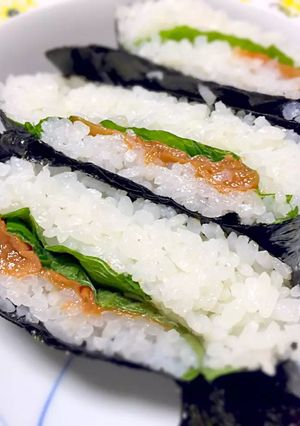 おにぎらず、、梅しそのみでごめんちゃい！-レシピのメイン写真
