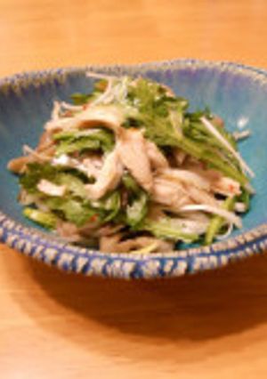 春菊とささみのサラダ-レシピのメイン写真