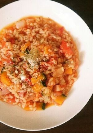 簡単♪トマトとカボチャのさっぱりリゾット-レシピのメイン写真