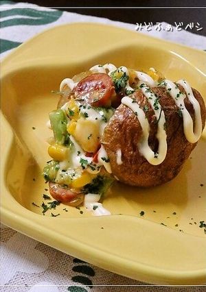 チーズ絡めた具材が美味✿ポテベジ-レシピのメイン写真