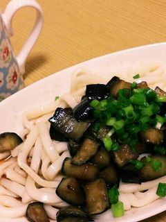 さっぱりなすの素揚げ冷製うどん-レシピのメイン写真