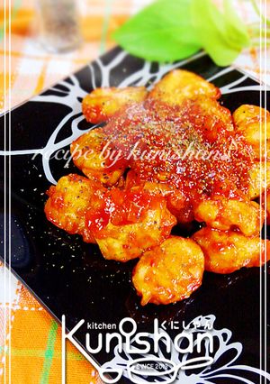 くにしゃんの鶏ささみのチリソース炒め♪-レシピのメイン写真