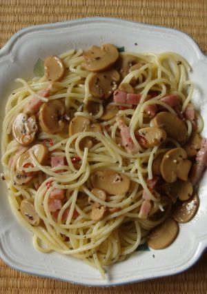 簡単！一人暮らしの和風バジリコパスタ-レシピのメイン写真