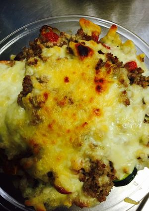 ズッキーニとトマトのクミンひき肉グラタン-レシピのメイン写真