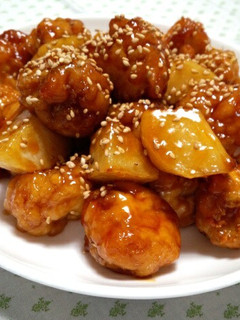 ふわふわ団子とじゃがいもの照り焼きダレ-レシピのメイン写真