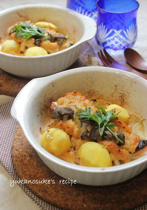 豆腐と味噌で栗と鮭のグリル焼き-レシピのメイン写真